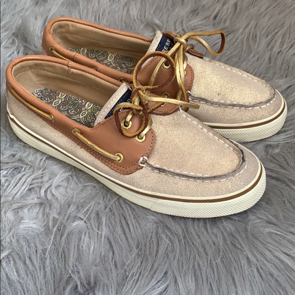 Sperry Top-Sider Bahama- Natural Sparkle Suede.